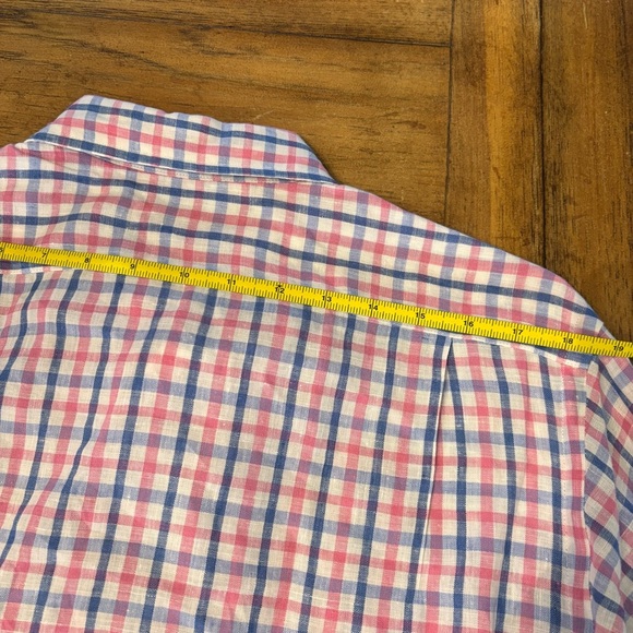 Cremieux Classics Men's Multicolor Checkered Long Sleeve Linen Shirt, Medium - Picture 13 of 13